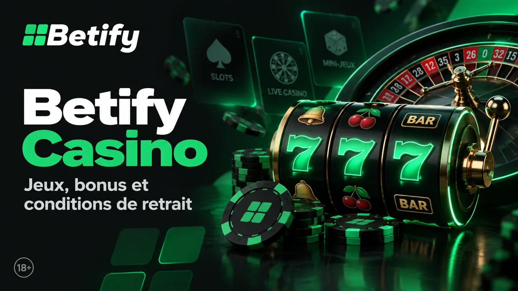Machines à sous, roulette et jeux en direct Betify Casino